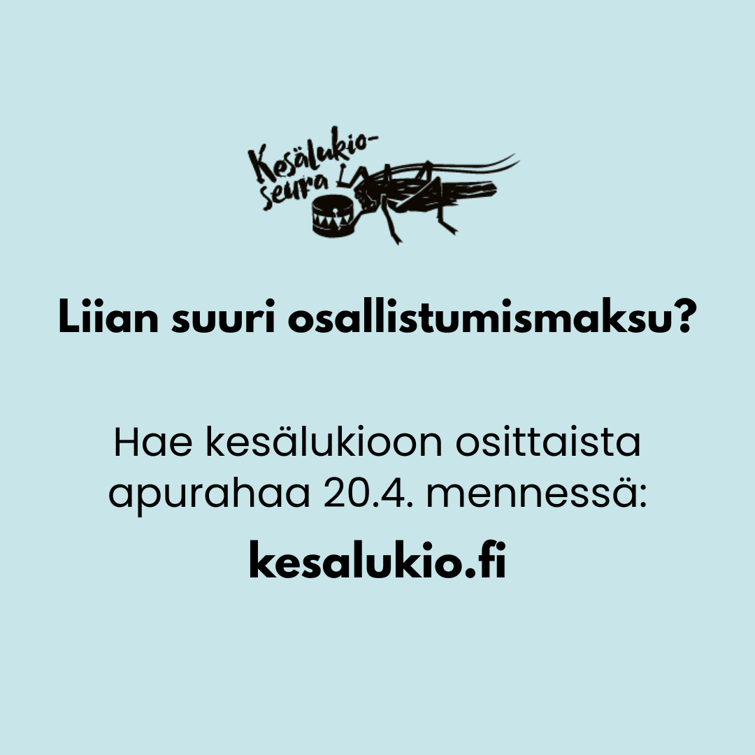 Apurahahaku päättyy pian