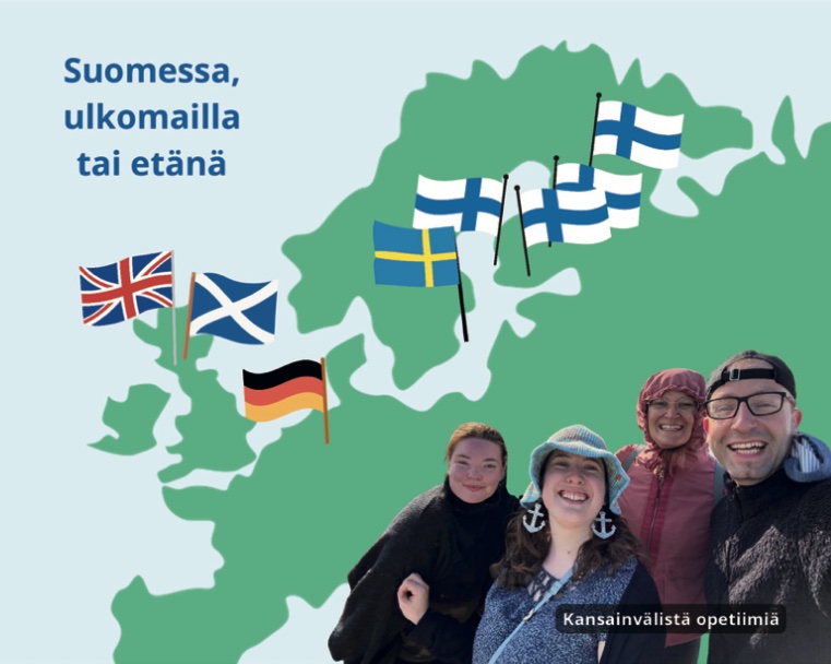 suomessa, ulkomailla tai etänä